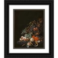 thumbnail image 1 of Cornelis de Heem 15x18 Black Ornate Wood Framed Double Matted Museum Art Print Titled - Fruit Still Life (C. 1670), 1 of 5