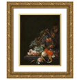 thumbnail image 1 of Cornelis de Heem 20x24 Gold Ornate Framed and Double Matted Museum Art Print Titled - Fruit Still Life (C. 1670), 1 of 4