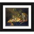 thumbnail image 1 of Cornelis de Heem 24x20 Black Ornate Framed Double Matted Museum Art Print Titled: Still Life with Copulating Sparrows (1657), 1 of 5