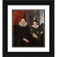 thumbnail image 1 of Cornelis de Vos 12x14 Black Ornate Wood Framed Double Matted Museum Art Print Titled: Portrait of a Father with His Son (1626), 1 of 5