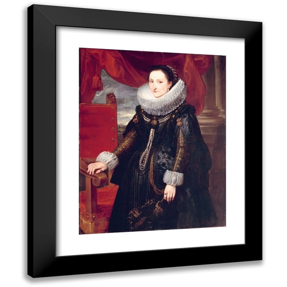 Cornelis de Vos 15x18 Black Modern Framed Museum Art Print Titled - Portrait of a Woman