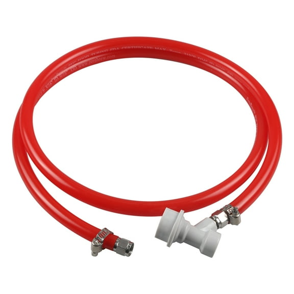 Cornelius Keg Ball Lock Gas line assembly for Home Brewing Red Color by Pera