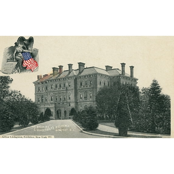 Cornelius Vanderbilt'S Home At Newport, Rhode Island Print By Mary Evans Grenville Collins Postcard Collection