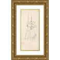 thumbnail image 1 of Cornelius Varley 10x18 Gold Ornate Wood Frame and Double Matted Museum Art Print Titled - Ship Study (1823), 1 of 4