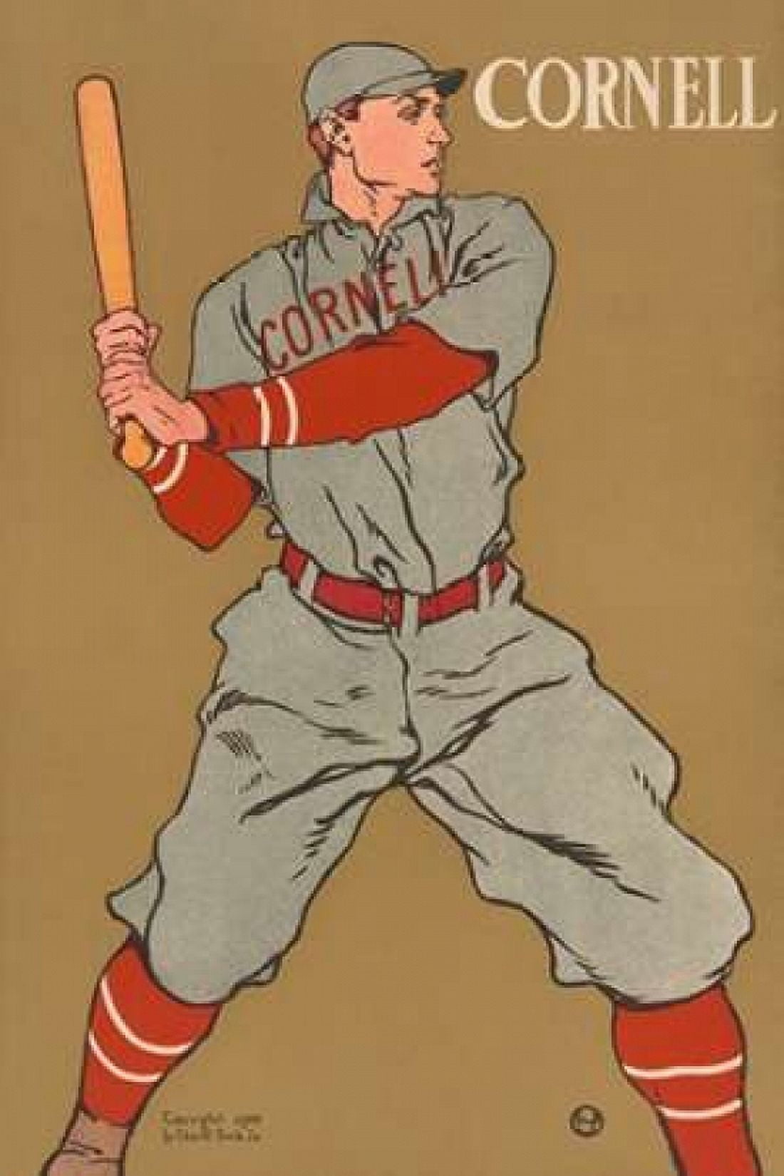 Cornell Baseball Canvas Art - Vintage Sports (24 x 36)