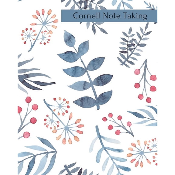 Cornell Note Taking: Floral Note Taking System Book For Students, (Paperback)