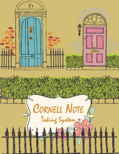 Cornell Note Taking System : Flowers house, Note Taking Notebook, For Students, Writers, school supplies list, Notebook 8.5 x 11- 120 Pages (Paperback)