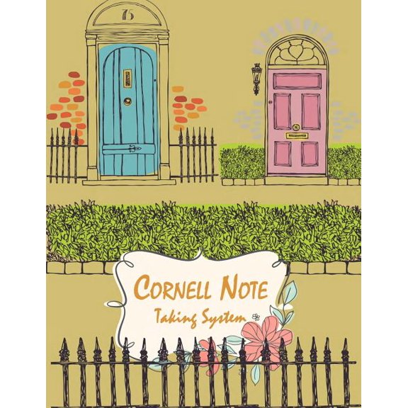 Cornell Note Taking System : Flowers house, Note Taking Notebook, For Students, Writers, school supplies list, Notebook 8.5 x 11- 120 Pages (Paperback)