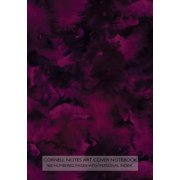 Cornell Notes Art Cover Notebook 160 Numbered Pages with Personal Index Notebook for Cornell notes with Hidden Depths watercolor cover - 7"x10" ideal for studying, includes guide to effective studyin
