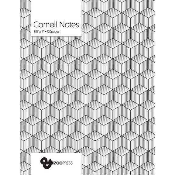 Cornell Notes : Geometric Cubes - Best Note Taking System for Students, Writers, Conferences. Cornell Notes Notebook. Large 8.5 x 11, 120 Pages. College Note Taking Paper, School Supplies. (Paperback)
