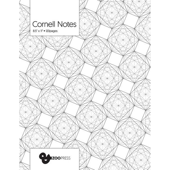 Cornell Notes : Geometric Octagonal Patterns Cover - Best Note Taking System for Students, Writers, Conferences. Cornell Notes Notebook. Large 8.5 x 11, 120 Pages. College Note Taking Paper, School Supplies. (Paperback)