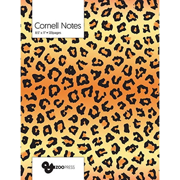 Cornell Notes: Leopard Pattern Cover - Best Note Taking System for Students, Writers, Conferences. Cornell Notes Notebook. Large 8.5 x 11, 120 Pages. College Note Taking Paper, School Supplies. (Paper