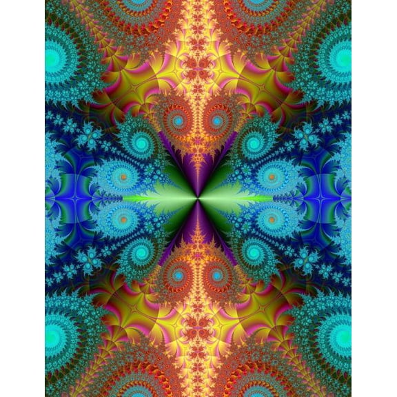 Cornell Notes Notebook 150 Pages 8.5x11 Cornell Notebook: Cornell Note Taking System Fractal Chakra Cover Design (Paperback)