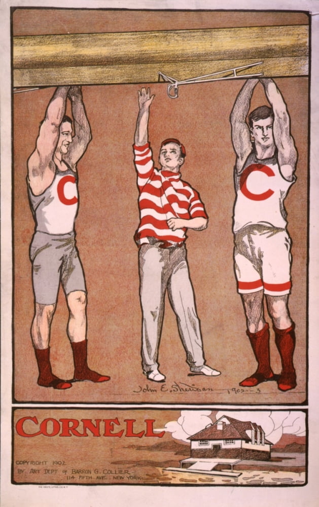 Cornell University Rowing team 1902 Canvas Art - John E Sheridan (18 x 24)