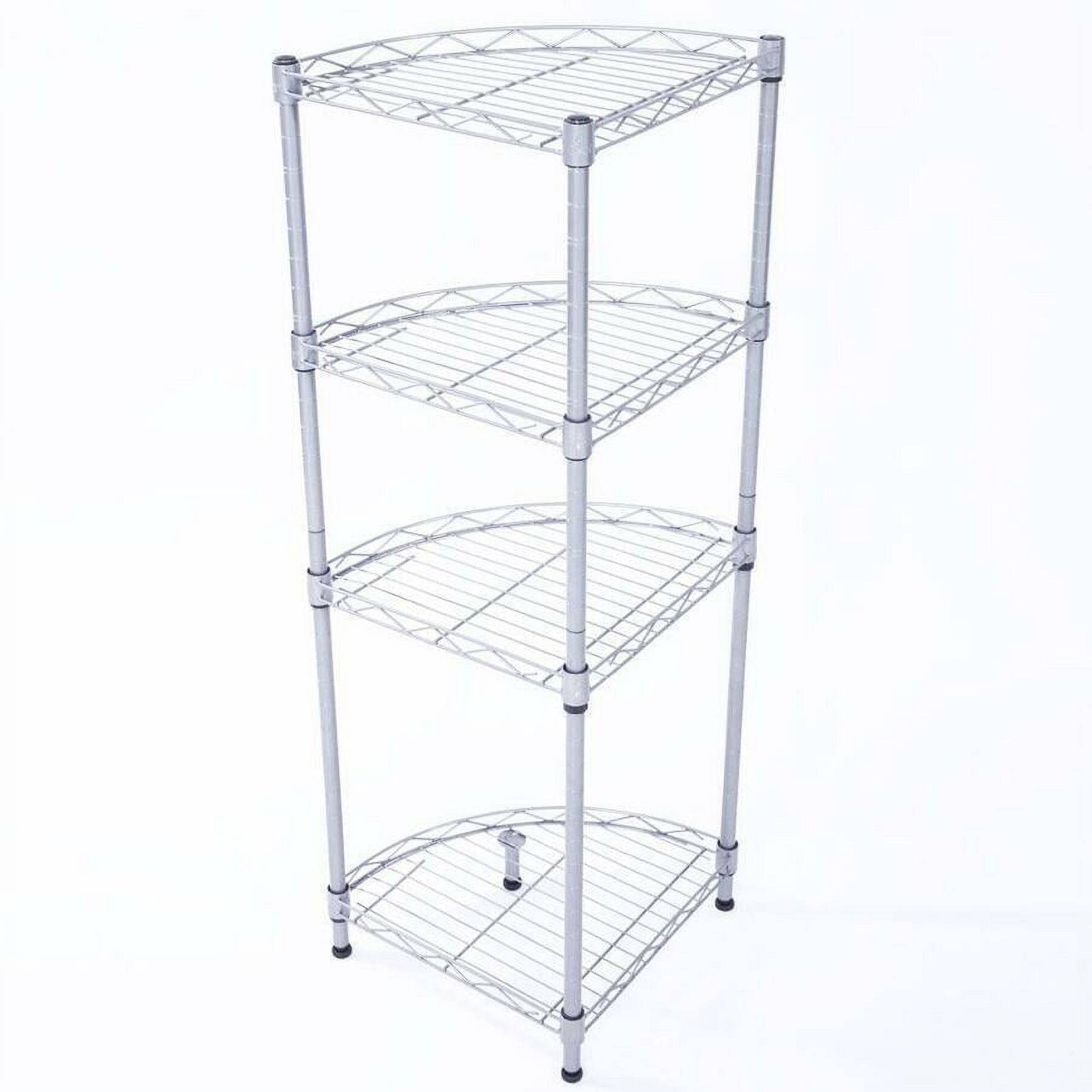Corner 4 Tier Bath Rack Shelving Shelf Storage Bathroom Organizer