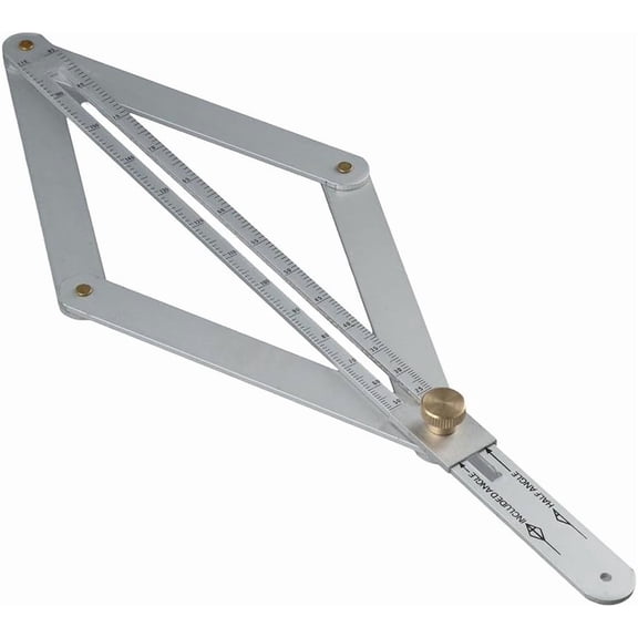 Corner Angle Finder, 0-170 Goniometer Ruler Construction Protractors Stainless Steel 4 Fold Angle Measuring Ruler Multifunctional Diagonal Ceiling Profiler for Woodworking