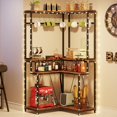 Corner Baker’s Rack for Kitchen, Kitchen Storage Rack with 15 Hanging
