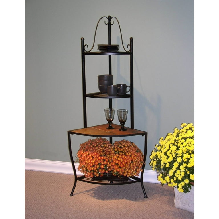 Metal corner bakers outlet rack