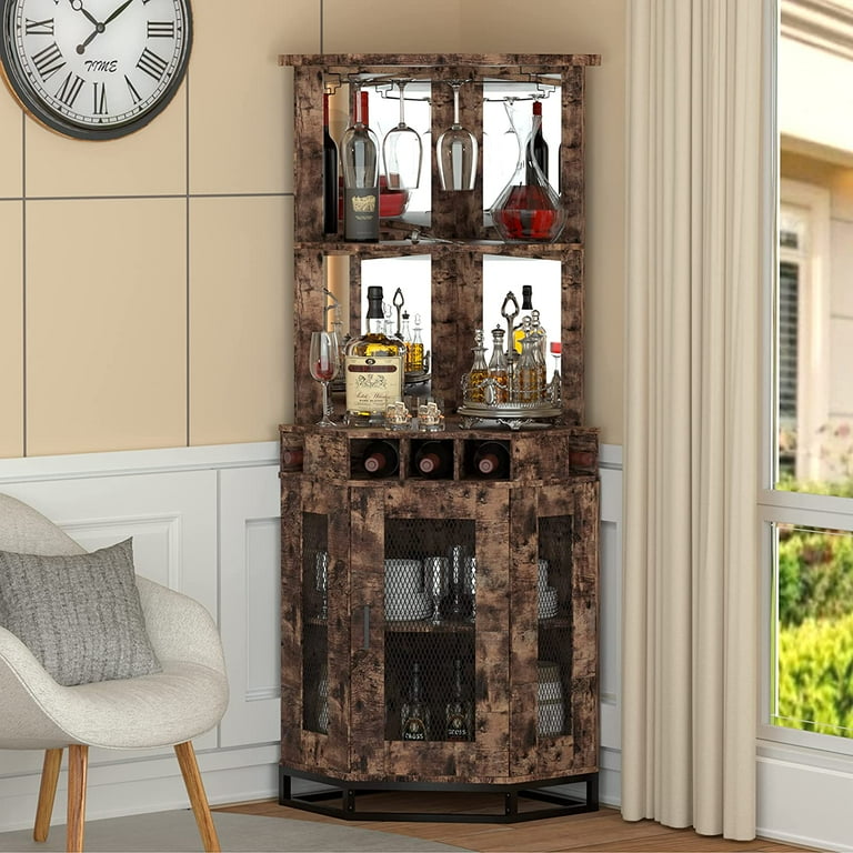 Corner bar cabinet hot sale walmart