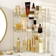 thumbnail image 1 of Corner Bathroom Counter Organizer Bathroom Countertop Shelf Makeup Organizer for Vanity Perfume Tray for Corner Storage (3 Tiers, White), 1 of 12