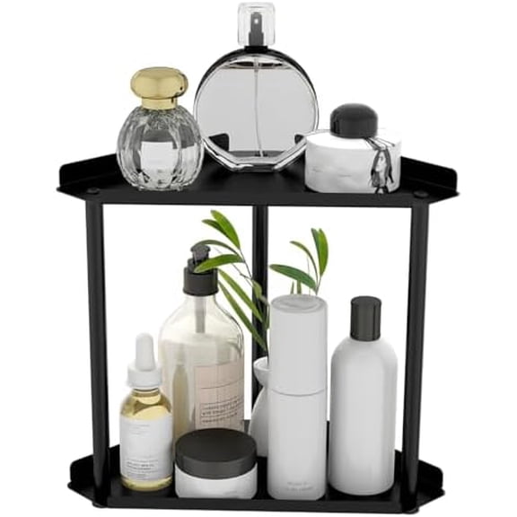 Corner Bathroom Counter Organizer, Bathroom Organizer Countertop,Countertop Storage Shelf for Bath