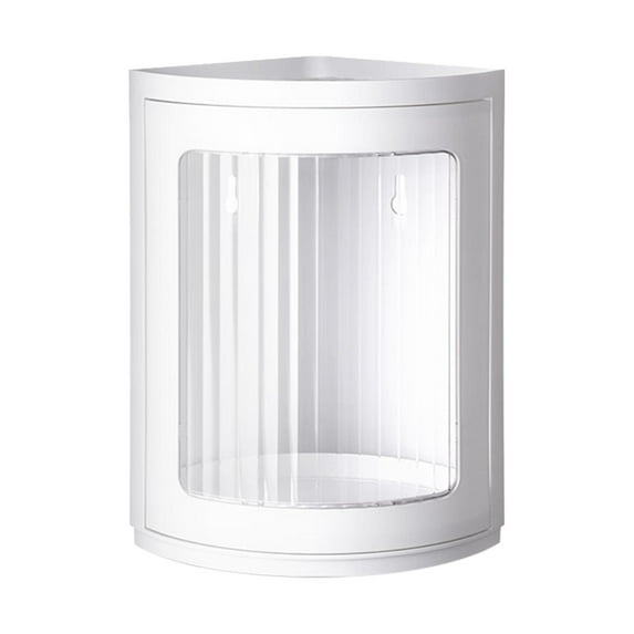 Corner Bathroom Countertop Organizer Kitchen Spice Rack Multifunctional Decorative Vanity Tray Triangle Shelf for Dresser Lipstick Counter Clear