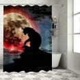 thumbnail image 1 of Orinice Cat Moon Stars Bathroom Decor Set with Hooks, Colorful Luxurious Graphic Print Polyester Fabric Shower Curtain Decoration, Waterproof Bathroom Curtain for Home Bathtubs 69x72, 1 of 7