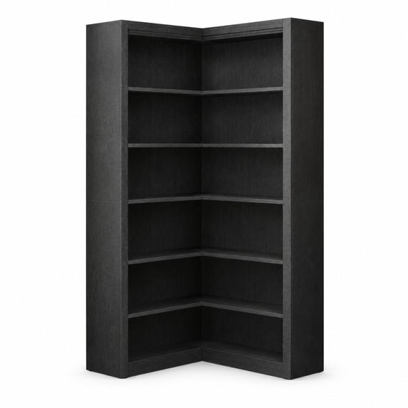 Corner Bookcase 71.8 in L-Shaped with 5-Tier Bookshelf and Anti-Tipping ...