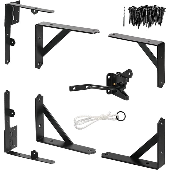 Corner Brace Bracket Anti Sag Gate Frame Hardware Kit for Wooden Fence with Latch