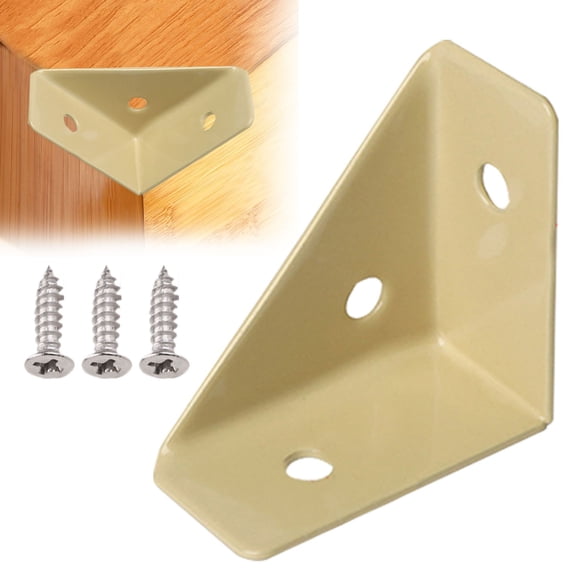 Corner Bracket Basdi Heavy-Duty Triangular Corner Bracket with Screws (1pc) - Metal Connector for Wooden Shelving, Furniture, Bookshelf & Cabinet, Includes 5 Stainless Screws, Shelf Support Hardware