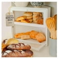Corner Bread Box for Kitchen Countertop, Large Bread Storage Container