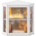 thumbnail image 1 of Corner Bread Box for Kitchen Countertop, Farmhouse Style with Acrylic Wavy Door Panel White Counter Bread boxes, Extra Large Food Storage Container, 1 of 8