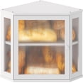 thumbnail image 1 of Corner Bread box for Kitchen Countertop,Farmhouse Bread Box with Acrylic Wavy Door Panel,Large Bread box for kitchen countertop,Kitchen Countertop Food Storage Container (White, Meduim), 1 of 14