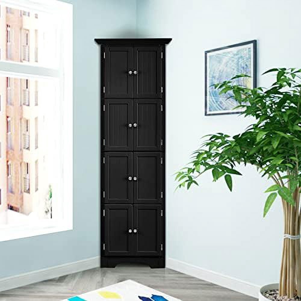 Corner Cabinet 72\u201C Tall Cabinet with 8 Doors and Free Standing ...
