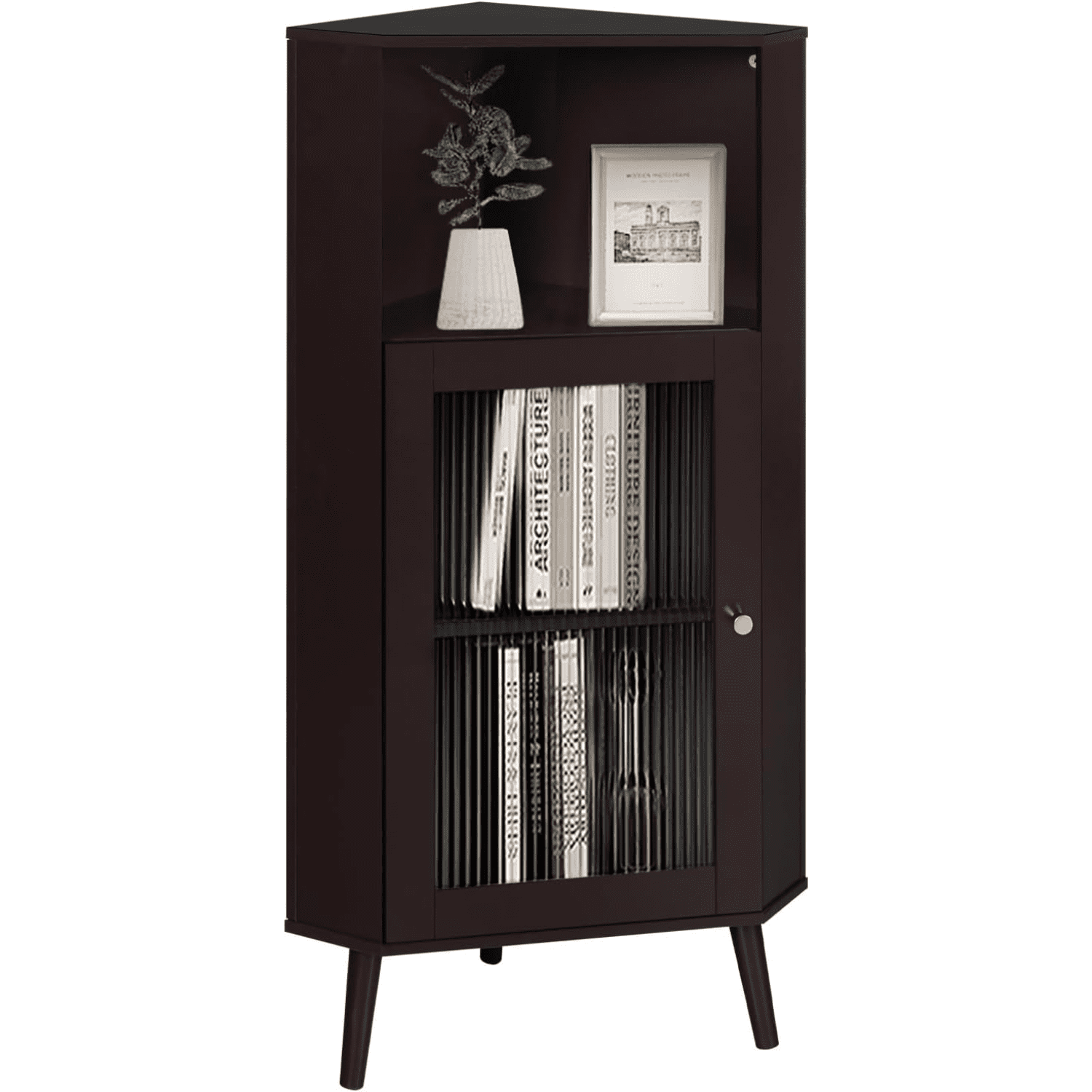 Corner with Doors & Shelves 4Tier Floor Storage