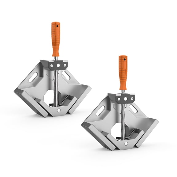 Corner Clamp, 4pcs 90 Degree Right Angle Clamp with Adjustable Aluminum Alloy Swing Jaw, Single Handle Clamps for Woodworking Tools Photo Framing, Present for Men Dad 11.1 Inch