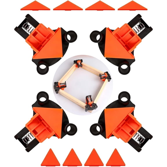 Corner Clamp for Woodworking - 60/90/120? Multi-Angle Adjustable Spring Clamps (4Pcs) - Woodworking & Photo Framing Tools, Gifts for Men/Dad/DIYers