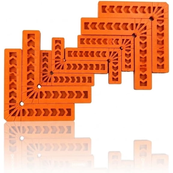 Corner Clamps for Woodworking, 90 Corner Clamp Set (3" & 4"), 8-Pack Precision Positioning Squares Woodworking Tools for Frame, Cabinet, Drawer, Box