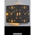thumbnail image 1 of Corner Clock Double-Sided Wall Clock Living Room Creative Simple Modern Two-Side Wall Clock Punch-Free Fashion Yang Angle Clock Ins Style, 1 of 1