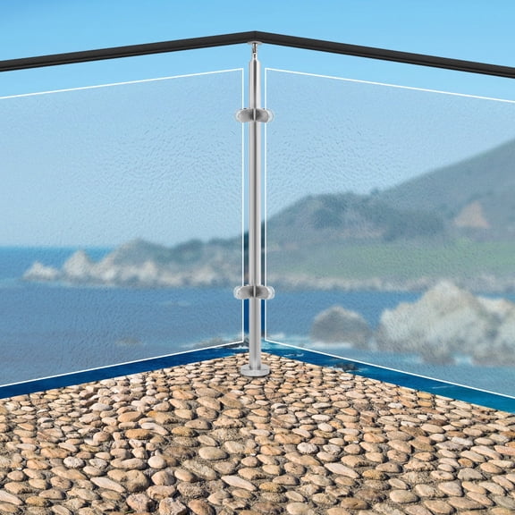 Corner Column Post StainlessSteel Coner Post Corner Post for Glass Railing 110cm