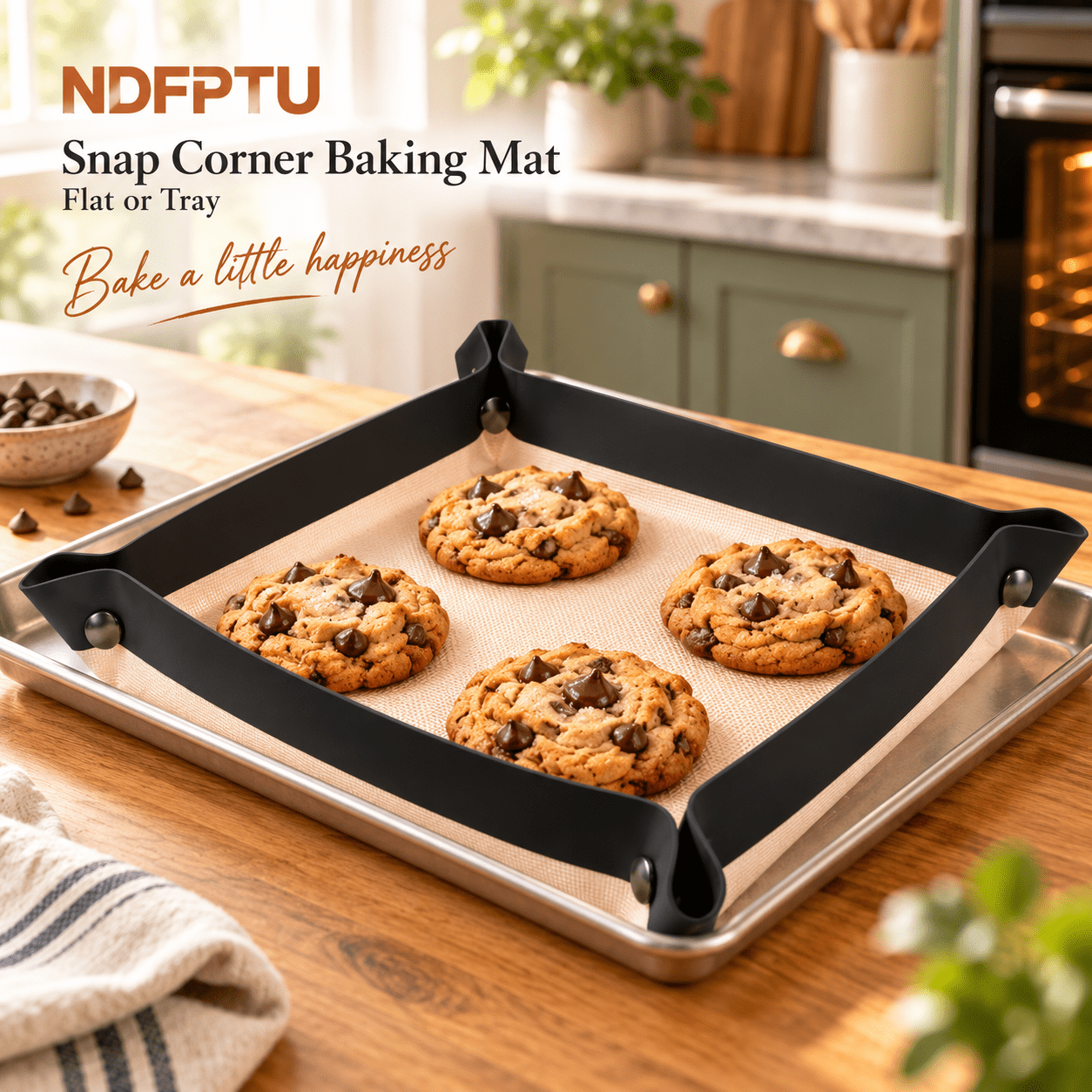 Corner Crisp Snap Tray Silicone Baking Mat Lock Edges Nonstick ...