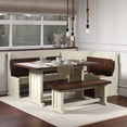 thumbnail image 1 of Corner Dining Set Harvest White Distressed | Furniture Dash, 1 of 7
