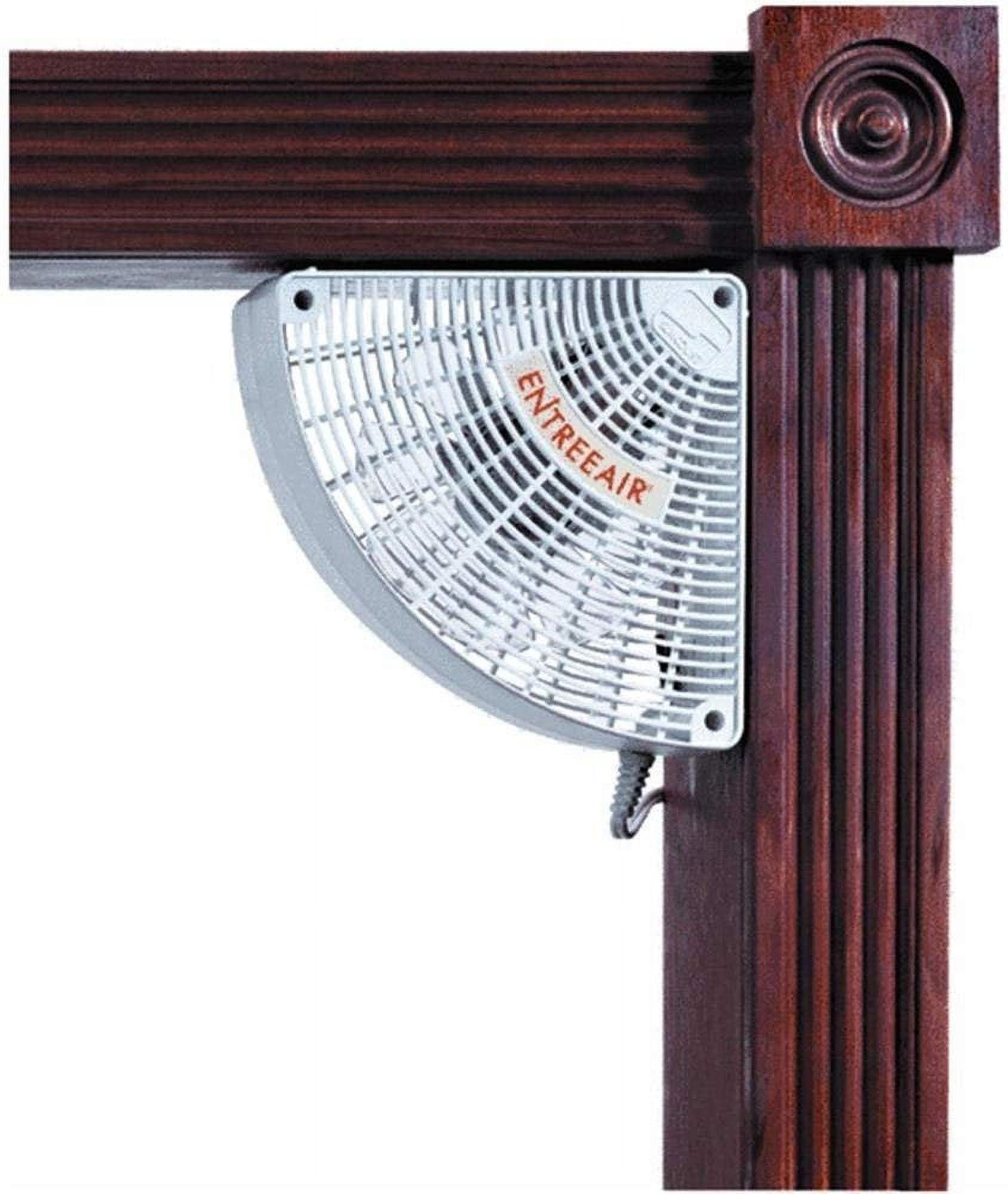 Corner Doorway Mounted Box Fan with 10' L Electric Cord and Hardware