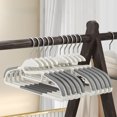 thumbnail image 1 of Corner Fish Mouth Clothes Hanger - Non-Slip Non-Marking Drying Rack, 16.14in Plastic Coat Hanger for Dry & Wet Use, Collar-Friendly Design, 360° Rotating Hook, Gray, 1 of 6