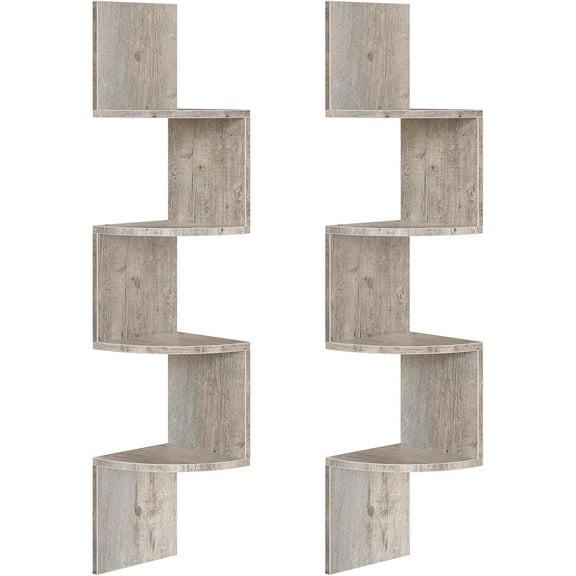 Corner Floating Shelves - Rustic Wall Mounted Storage for Home