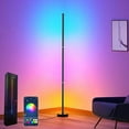 thumbnail image 1 of Corner Floor Lamp, Smart RGB LED Corner Lamp with Spotlight, 10 Million Colors Changing LED Floor Lamp with App Control, Music Sync Timer Mood Lighting for Living Room, Christmas Decoration, 1 of 10