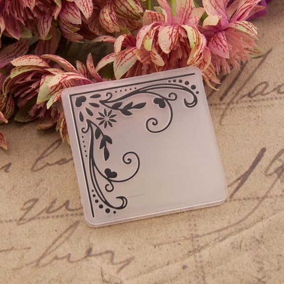 Corner Flower 3D Embossing Folder, Ouginx 2x2 inch 3D Textured Plate Templates for Card Making Scrapbooking Paper Craft Tool