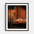thumbnail image 1 of A Corner in Gdańsk - Gdańsk Pomorskie Poland Photography Nightlife Architecture Street Photography Vintage City Travel Poster Rustic Black Framed Wall Art Print 6 x 8 inches, 1 of 4