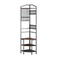 thumbnail image 1 of Corner Hall Tree, 71.3” Coat Rack with Shelf & Steel Frame, 1 of 9