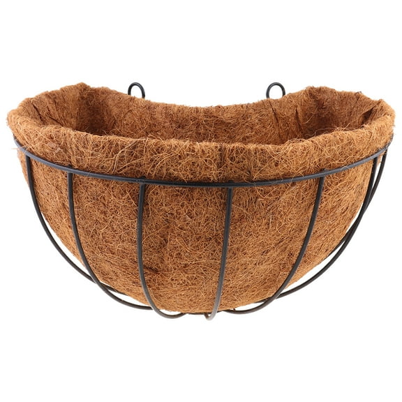 Corner Hanging Planter - Wrought Iron Flower Basket (Coconut Fiber Lined)